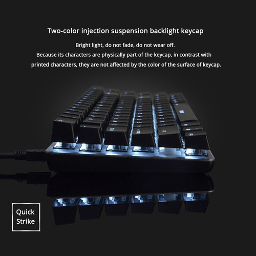 Ajazz Ak Ergonomic Mechanical Keyboard Black