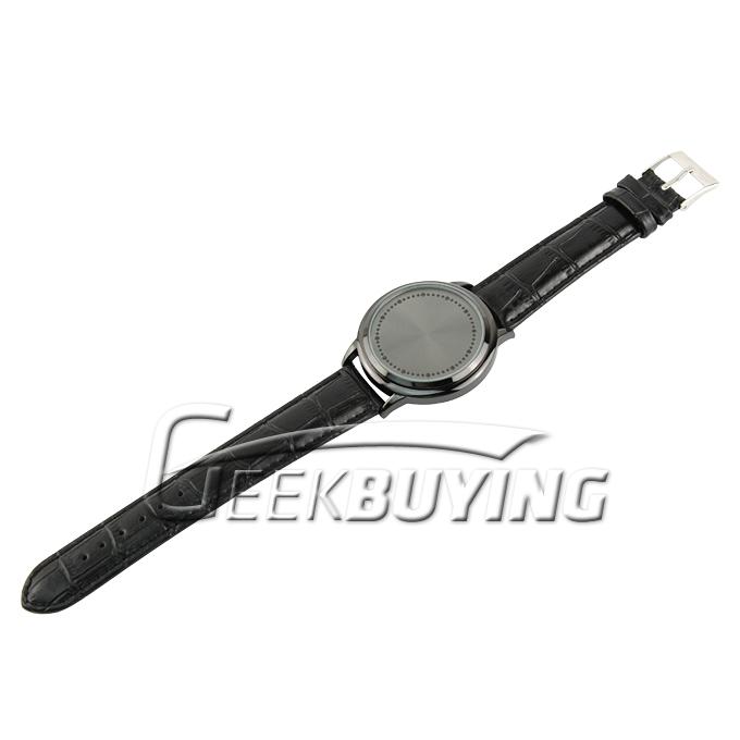 Hot Selling Stylish Abyss Inspired Blue LED Touch Screen Soft Leather Wrist Watch