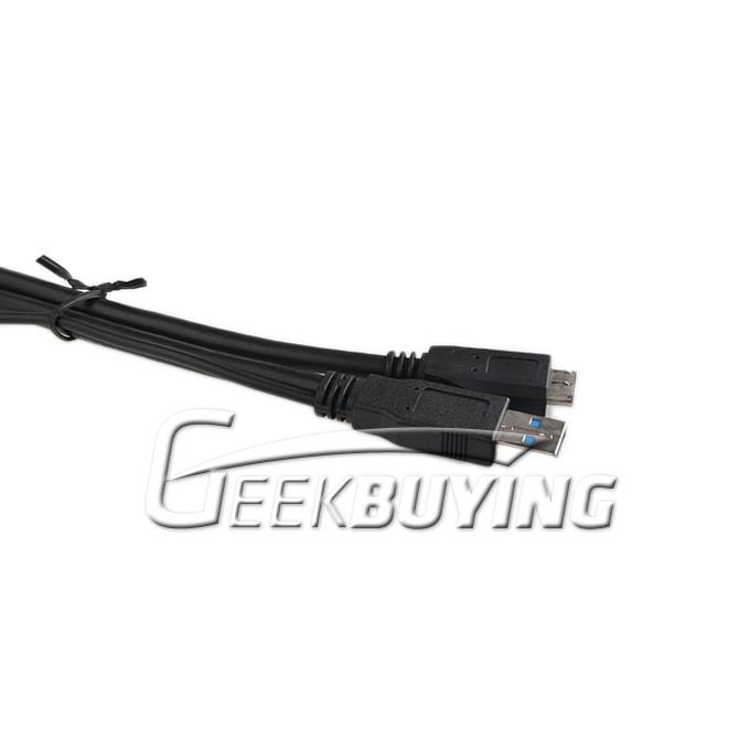 1M Black USB 3.0 Y Cable A Male to Micro-B USB 3.0 Male