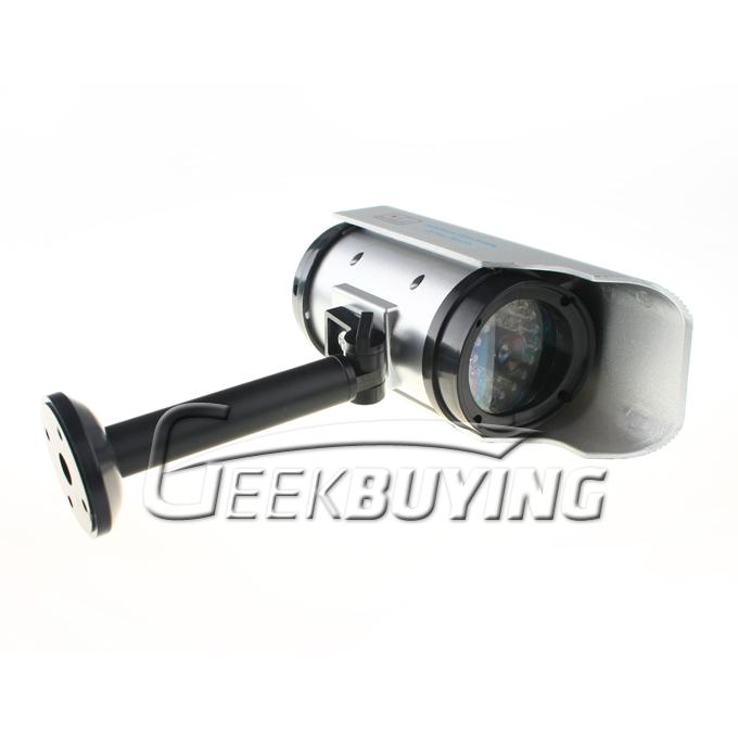 Realistic Outdoor Looking Fake Dummy Solar Powered Security CCD Camera with Red Blinking LED