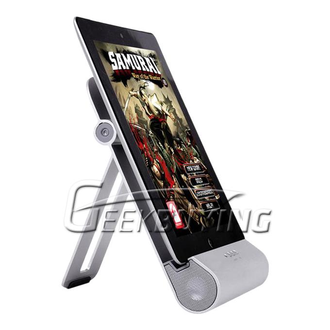 Bass Speaker Stand Audio Metal Foldable for The New iPad 1 2 3 iPhone 4 4S iPod