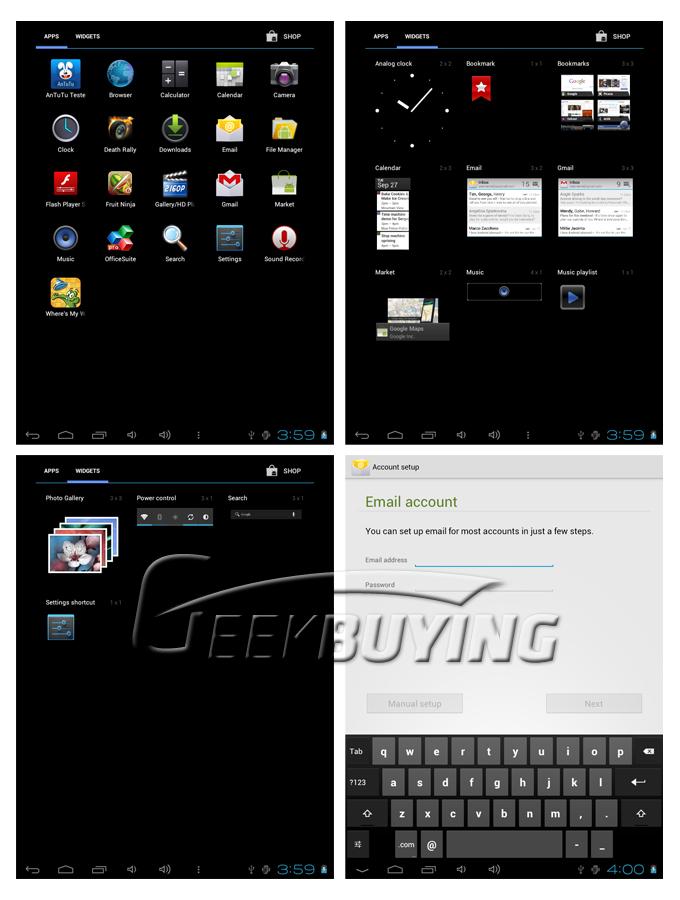 A11 Android 4.0 8 inch Tablet PC Allwinner A10 1.5GHz 8GB HDMI Metal Shell White