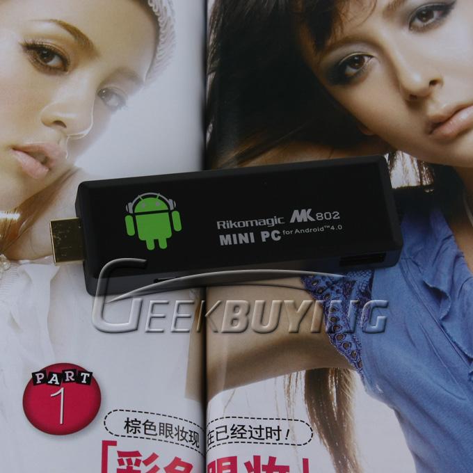 Rikomagic MK802 II Mini PC Android 4.0 Android TV Box A10 Cortex A8 1GB RAM 4G ROM HDMI TF Card---- Black