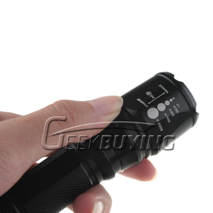 CREE XM-L T6 5-Mode 900lm White Zoomable Convex Lens LED Flashlight (1 x 18650)