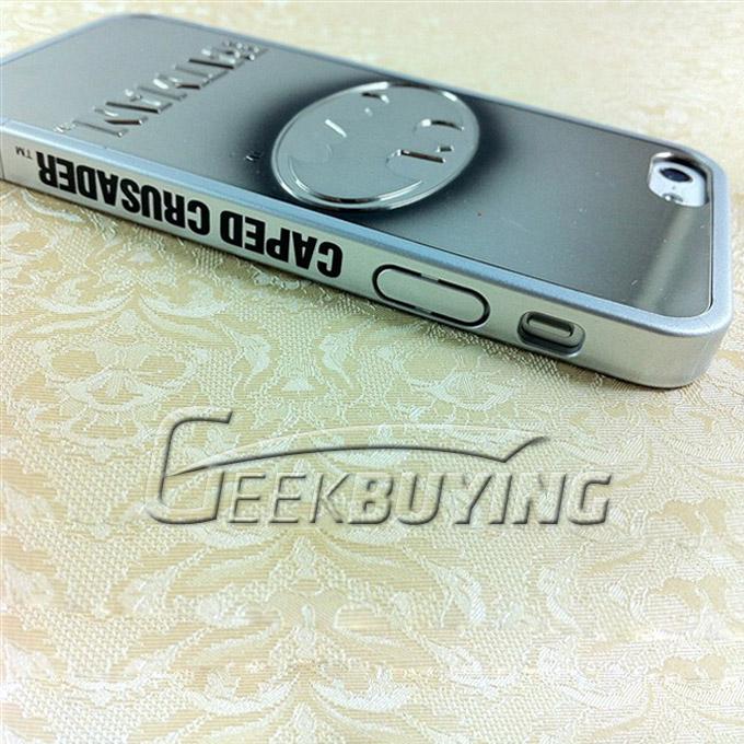 Brand New 86Hero 3D Black Batman Plating Hard Protective Back Case Cover for iPhone 5S 5 Silver