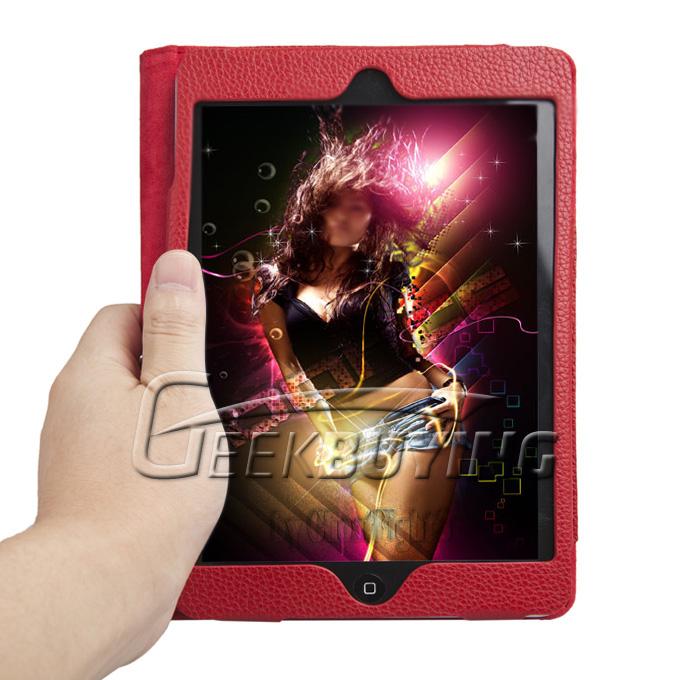 Brand New Wireless Detachable Keyboard Leather Case with Stand For iPad Mini - Red