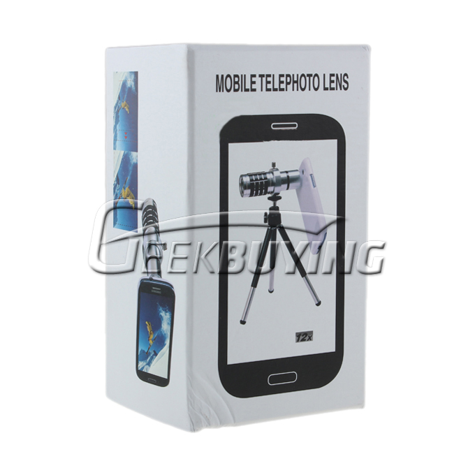 12X Zoom Aluminum Camera Lens Hard Case Cover with Tripod for Samsung Galaxy S3 i9300