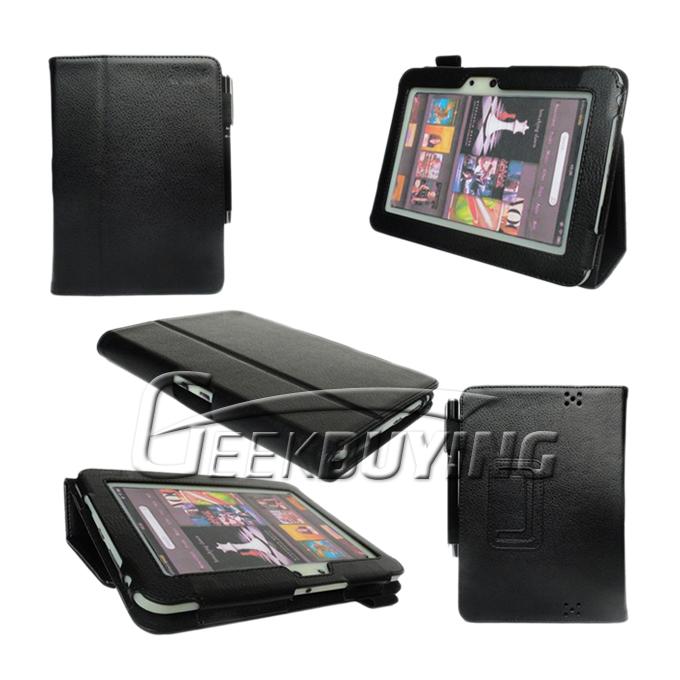 New Kindle Fire HD 7 Tablet Slim Fit Leather Case Cover with Stand Black