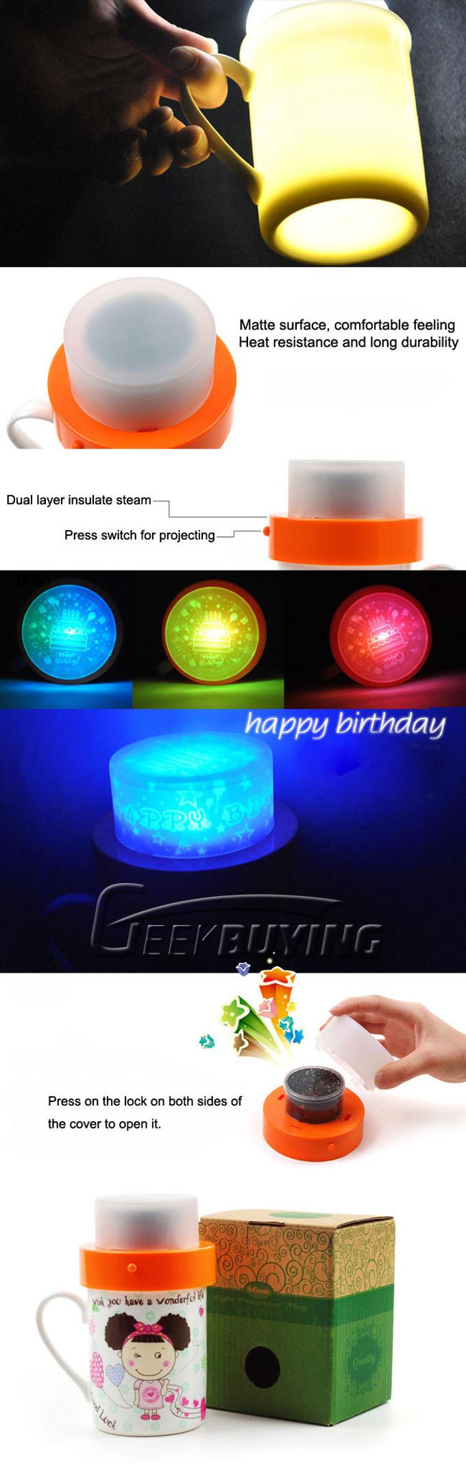Star Projector Cup Birthday Cake Image Cup