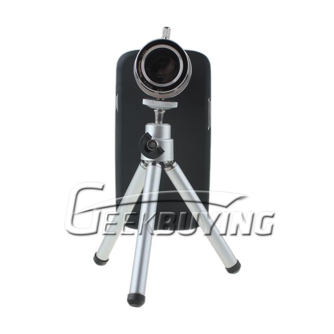 12X Zoom Aluminum Camera Lens Hard Case Cover with Tripod for Samsung Galaxy S3 i9300