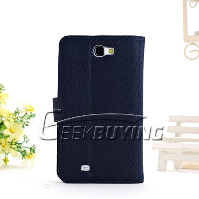 Brand New Blue Leather Protective Case Cover with Stand for Samsung Galaxy Note 2 II N7100