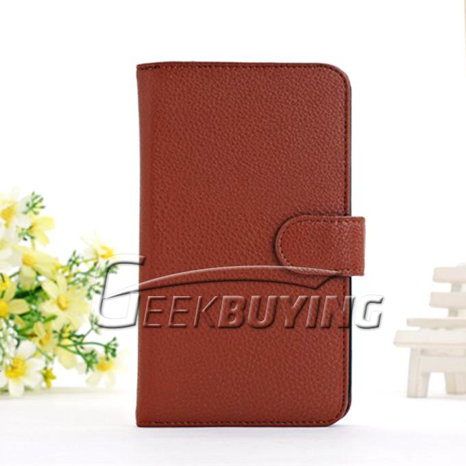 Brand New Card Great Leather Protective Case Cover With Holder For Galaxy NOTE 2 II N7100 Brown