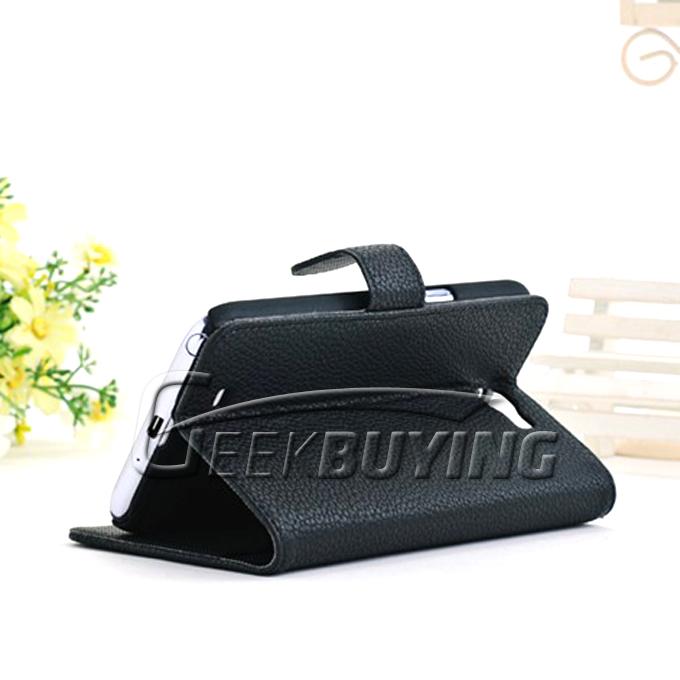 Brand New Card Great Leather Protective Case Cover With Holder For Galaxy NOTE 2 II N7100 Black