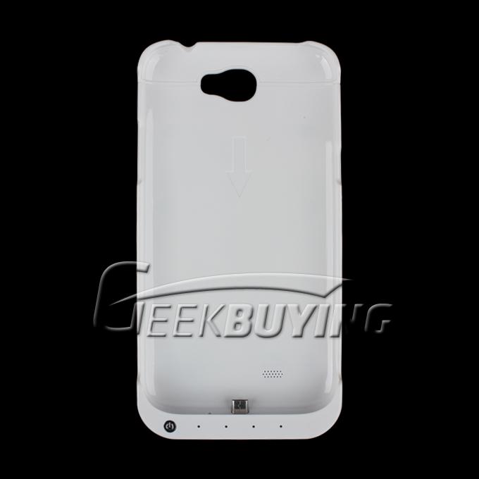 New 3200mAh External Backup Battery Case Cover with Holder Power Bank for Galaxy Note2 N7100 White