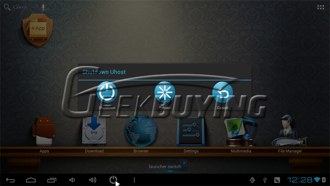 Uhost 2 Dual Core Android TV Box Mini PC RK3066 Cortex-A9 1.6GHZ 1GB RAM 4G ROM with WIFI/Skype/XBMC---Black