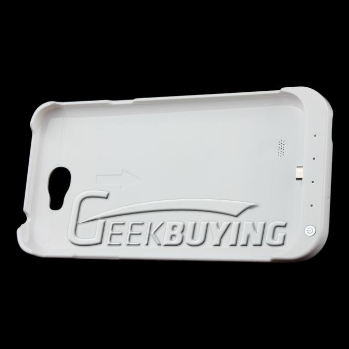 New 3200mAh External Backup Battery Case Cover with Holder Power Bank for Galaxy Note2 N7100 White