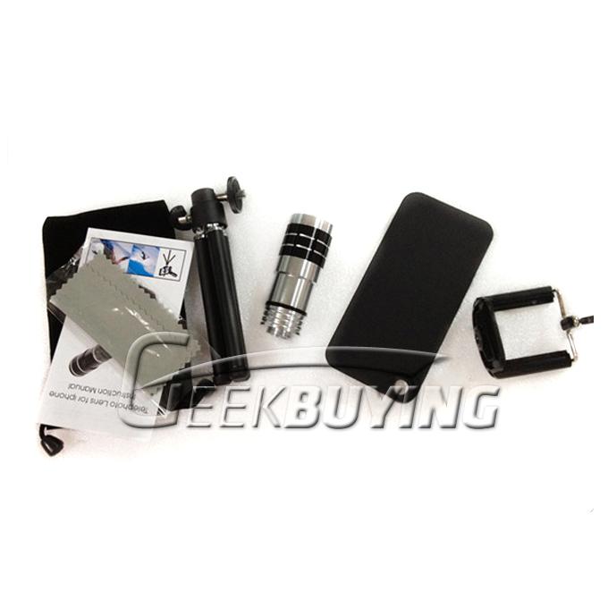 Brand New Short 12x Zoom Telescope Camera Lens Kit with Tripod and Case For iPhone 5S/5