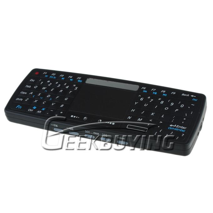 160RF 2.4 G Wireless keyboard + Touchpad Mouse +LED Lighting Purple Light-----Black