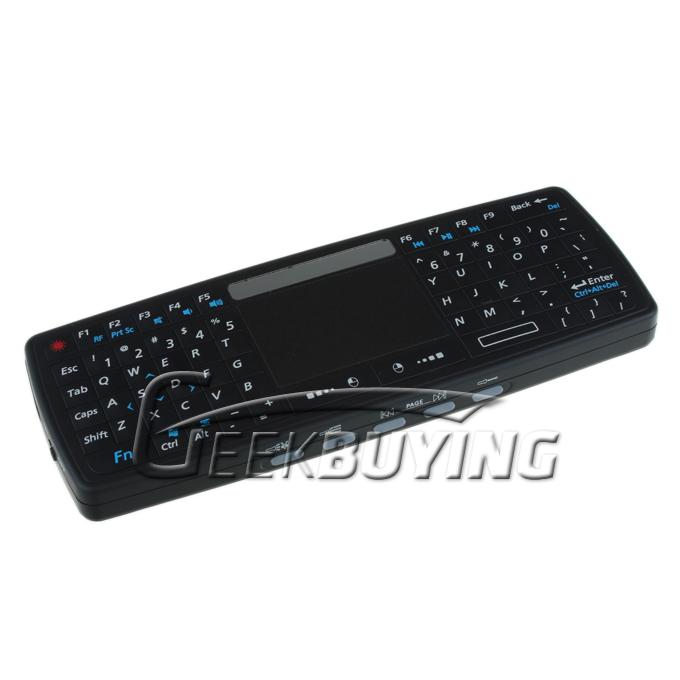 160RF 2.4 G Wireless keyboard + Touchpad Mouse +LED Lighting Purple Light-----Black