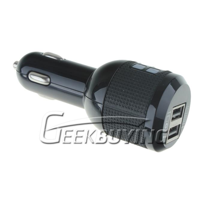 New 2-Port USB Car Charger Adaptor for iPhone 3G 3GS 4 4S iPod Touch Black