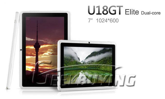 Cube U18GT ELite Dual Core 7 inch Android 4.1 Tablet PC RK3066 1024*600 1G RAM 8G HDMI White