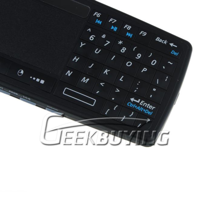 160RF 2.4 G Wireless keyboard + Touchpad Mouse +LED Lighting Purple Light-----Black