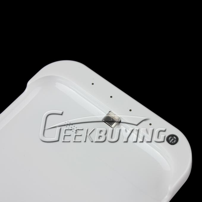 New 3200mAh External Backup Battery Case Cover with Holder Power Bank for Galaxy Note2 N7100 White