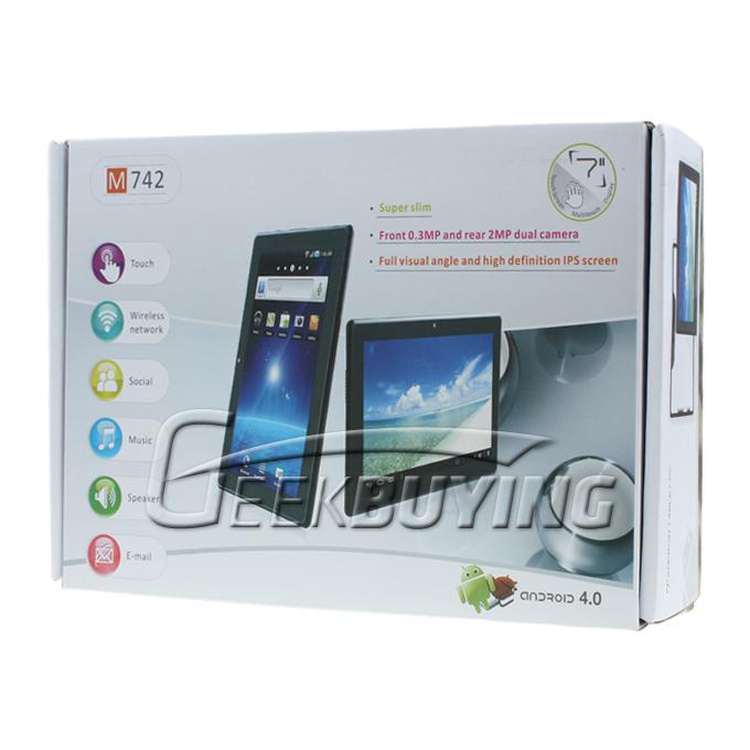 M742 7 inch WM8850 1.2 GHz Android 4.0 Tablet PC 1024*600 IPS Screen Dual Camera