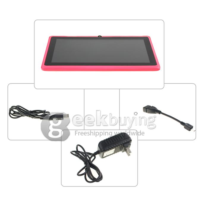 7 inch Android 4.0 Tablet PC Capacitive Touch Screen Actions ATM7013 512MB 4GB Pink