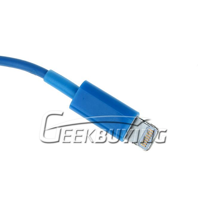 Brand New Fashion 8 Pin to USB Charger Cable for iPhone 6/6 Plus/5S/5C/5 iPod Touch 5 iPad Mini iPad 4 - Blue