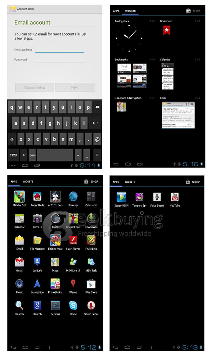 7 inch Android 4.0 Tablet PC Capacitive Touch Screen Actions ATM7013 512MB 4GB Pink