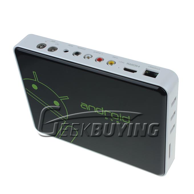 GV-10 Google Android 4.0 Smart TV Box (AML8726-M3 Cortex A9 1GB RAM 4GB ROM) w/ USB Camera/DVB-T/Wifi/3G/AV/Remote Control----Black