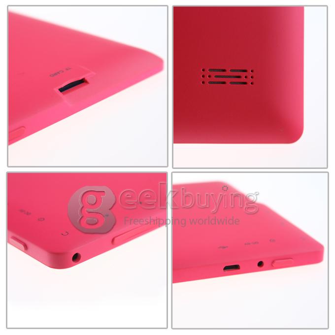 7 inch Android 4.0 Tablet PC Capacitive Touch Screen Actions ATM7013 512MB 4GB Pink