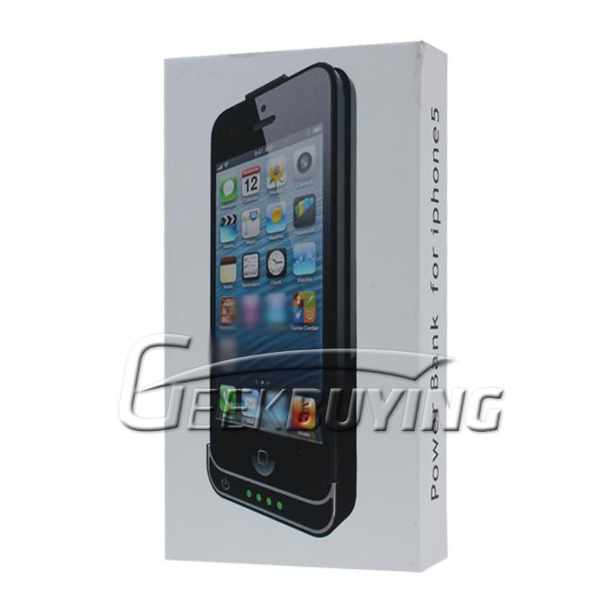 Brand New 2200mah Portable External Backup Power Bank Charger Case For iPhone 5S/5 - White