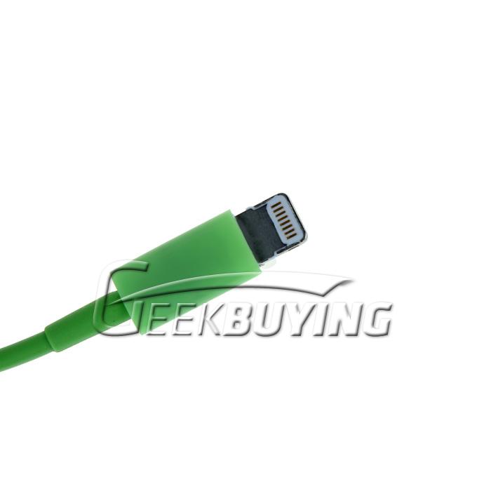 Brand New Fashion 8 Pin to USB Charger Cable for iPhone 6/6 Plus/5S/5C/5 iPod Touch 5 iPad Mini iPad 4 - Green