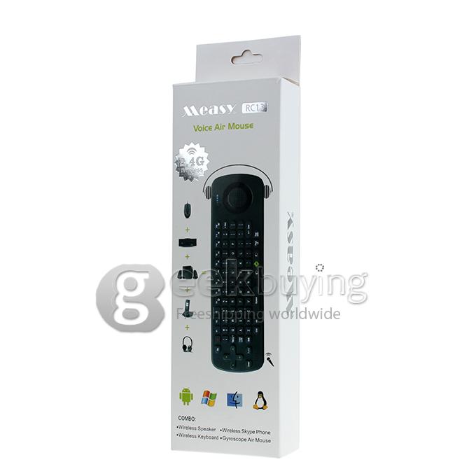 RC13-S (Measy RC13 Updated Version) 5 in 1 Wireless Air Fly Mouse & Keyboard Remote Control w/Audio/Speaker/Mic for Android TV BOX/PC(2005)