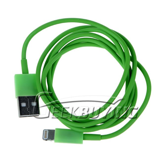 Brand New Fashion 8 Pin to USB Charger Cable for iPhone 6/6 Plus/5S/5C/5 iPod Touch 5 iPad Mini iPad 4 - Green