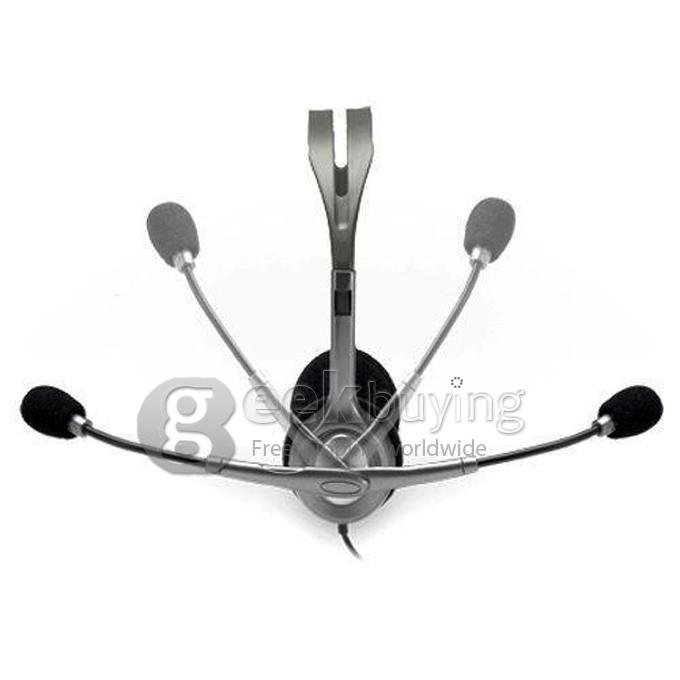 Brand Logitech H110 Stereo Headset Headphone w/Boom Microphone PC headphone Noise Cancelling Telephone Headset