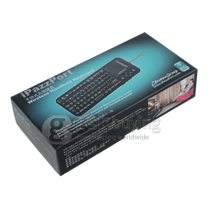 iPazzPort KP-810-10A Mini 2.4G Wireless Keyboard& Touchpad&Laser Pointer for PC/Android TV Box