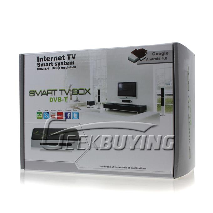 GV-10 Google Android 4.0 Smart TV Box (AML8726-M3 Cortex A9 1GB RAM 4GB ROM) w/ USB Camera/DVB-T/Wifi/3G/AV/Remote Control----Black