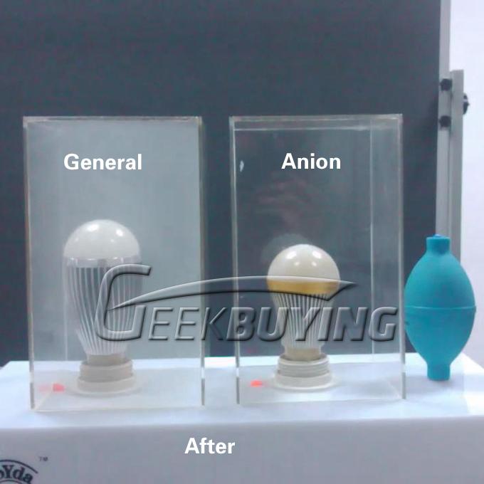 New Hot High-tech E27 7W Pure White Anion LED Lamp Smoke Air Cleaner Purify Sterilize Negative Ion LED Bulb Light