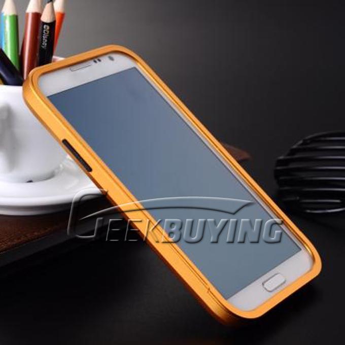 Fashion Aluminum Metal Frame Protective Bumper Case Cover for Samsung N7100 Galaxy Note 2 Gold