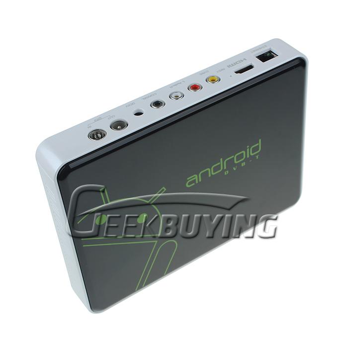 GV-10 Google Android 4.0 Smart TV Box (AML8726-M3 Cortex A9 1GB RAM 4GB ROM) w/ USB Camera/DVB-T/Wifi/3G/AV/Remote Control----Black