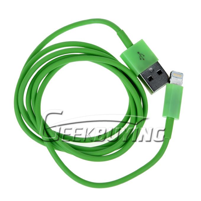 Brand New Fashion 8 Pin to USB Charger Cable for iPhone 6/6 Plus/5S/5C/5 iPod Touch 5 iPad Mini iPad 4 - Green