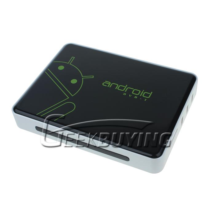 GV-10 Google Android 4.0 Smart TV Box (AML8726-M3 Cortex A9 1GB RAM 4GB ROM) w/ USB Camera/DVB-T/Wifi/3G/AV/Remote Control----Black