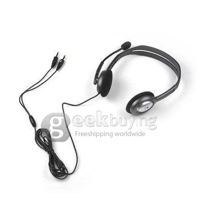 Brand Logitech H110 Stereo Headset Headphone w/Boom Microphone PC headphone Noise Cancelling Telephone Headset