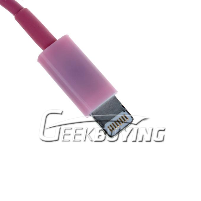 Brand New Fashion 8 Pin to USB Charger Cable for iPhone 6/6 Plus/5S/5C/5 iPod Touch 5 iPad Mini iPad 4 - Pink