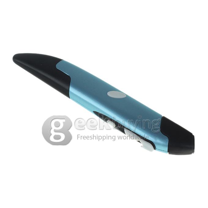 GM60 2.4G Pen Mouse Pen-Shaped Adjustable 500/1000 DPI Wireless Mouse + USB 2.0 Reciever-----Sky Blue