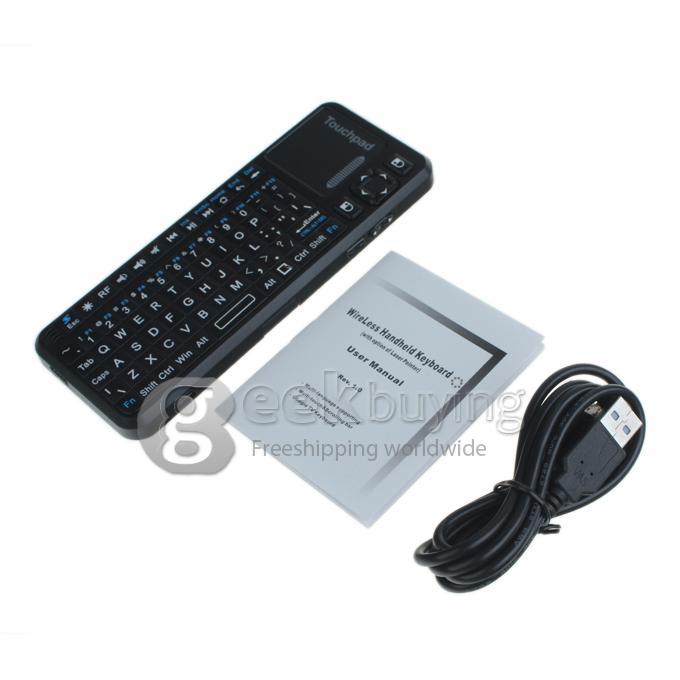 iPazzPort KP-810-10A Mini 2.4G Wireless Keyboard& Touchpad&Laser Pointer for PC/Android TV Box