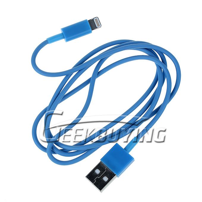 Brand New Fashion 8 Pin to USB Charger Cable for iPhone 6/6 Plus/5S/5C/5 iPod Touch 5 iPad Mini iPad 4 - Blue